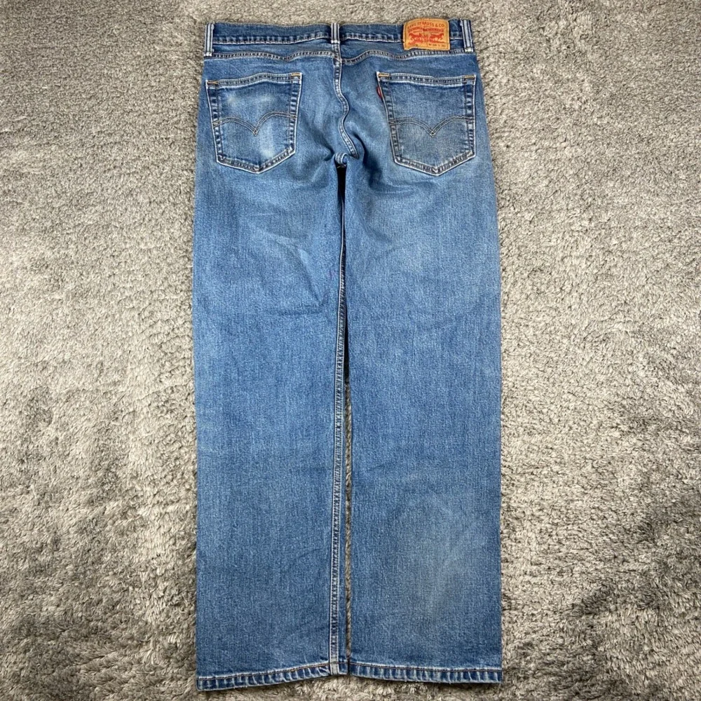 Levi's 505 Jeans Men 34x30 Blue Denim Regular Fit Straight Leg Cotton Blend Pant